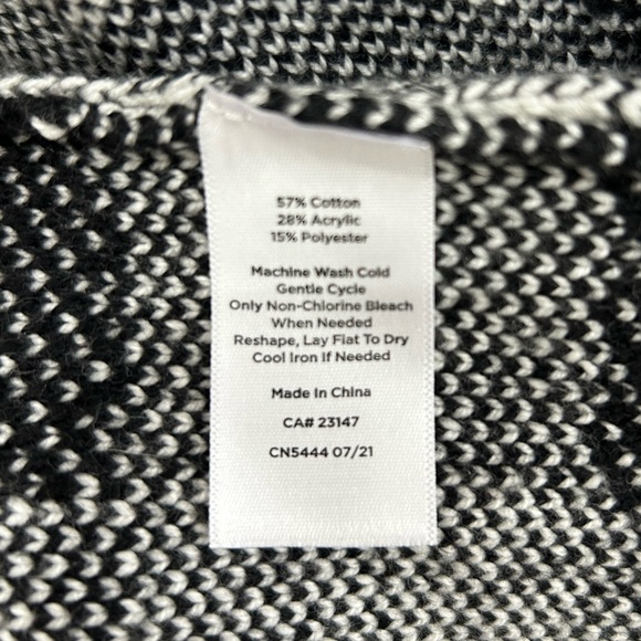 Talbots Notch Collar Sweater Jacket Open Front Cardigan Buffalo Plaid XS NWT - Picture 6 of 7